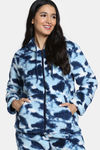 Zivame Soft Snuggles Fur Jacket - Medieval Blue — thumbnail 3